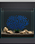 PLANTA ARTIFICIAL CORAL AZUL 30X25CM SKRw - Imagem 2