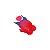 PEIXE FLUTUANTE FLOWERHORN VERMELHO/AZUL SKRw - Imagem 5