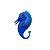 PEIXE FLUTUANTE CAVALO MARINHO AZUL SKRw - Imagem 1