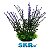 SKRw PLANTA ARTIFICIAL M-862 11X18CM VERD/FLOR AZ - Imagem 1
