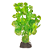 SKRw PLANTA ARTIFICIAL S-425 13CM - VERDE FOLH.RED - Imagem 1