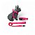 Kit Peitoral Americano para cachorros com Coleira e Guia Neon Rosa - Imagem 1