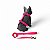 Kit Peitoral H antipuxão para cachorros com Guia Neon Rosa - Imagem 1