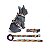 Kit Peitoral H antipuxão para cachorros com Coleira e Guia Emoji - Imagem 1