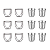 Kit 12 copos café: 6 copos double wall + 6 copos 80ml de inox - Imagem 1