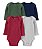 Kit body manga longa Carters algodão térmico verde, azul, vermelho e cinza - Imagem 1