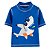 Blusa de proteção Praia manga curta Carters tubarão azul, proteção 50+ - Imagem 1