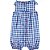 Romper de tecido Carters xadrez floral - Imagem 1