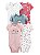 Kit body Carter's flores e borboletas - Imagem 1