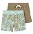 Kit 2 shorts Carters marrom e verde - Imagem 1