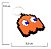 Chaveiro Fantasma Laranja Pac Man Emborrachado - Imagem 1