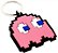 Chaveiro Fantasma Rosa Pac Man Emborrachado - Imagem 2