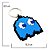 Chaveiro Fantasma Azul Pac Man Emborrachado - Imagem 1