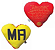 Almofada Formato Em Coração Mamonas Assassinas Love - Imagem 1