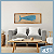 Quadro Alto Relevo com Moldura - Baleia Azul (100x35cm) - Imagem 1