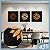 Kit Quadro Mandala em Alto Relevo - Fundo Preto - (60x60cm) - Imagem 1