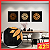 Kit Quadro Mandala em Alto Relevo - Fundo Preto - (60x60cm) - Imagem 1
