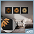 Kit 3 Quadros Mandala em Alto Relevo - C/Moldura - Imagem 1