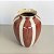 Vaso em Cerâmica Mod: Moka de 15x12 - Cor: Listras em Terracota - Imagem 1