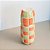 Moringa Cerâmica de cabeceira com Copo 18x8cm - Cor: Laranja e Verde Xadrez - Imagem 2