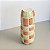 Moringa Cerâmica de cabeceira com Copo 18x8cm - Cor: Laranja e Verde Xadrez - Imagem 2