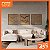 Kit de 3 Quadros 60x60 - Pássaros em madeira com Alto Relevo - Imagem 1