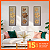Kit de 3 Quadros em Alto Relevo em madeira - Trevos - (100x35) - Imagem 1