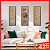 Kit de 3 Quadros em Alto Relevo em madeira - Trevos - (100x35) - Imagem 1