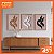 Kit 3 Quadros Artesanais em alto relevo Dueto (80x60cm) - Imagem 1
