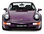 Miniatura Porsche 911 (964) Turbo 1993 Violeta 1:18 Solido - Imagem 3