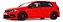Volkswagen Golf 7.5 R 2018 Vermelho 1:18 OttOmobile - Imagem 1