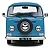 Volkswagen Kombi T2 Pick Up 1968 Azul 1:18 Solido - Imagem 3