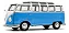 Volkswagen Kombi (Corujinha) T1 1962 Azul 1:18 Solido - Imagem 1