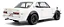 Nissan Skyline (C10) 2000gt-r Hakosuka 1970 Branco 1:18 Solido - Imagem 2