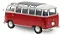 Volkswagen Kombi T1 Samba 1962 Vermelho 1:18 Solido - Imagem 2