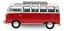 Volkswagen Kombi T1 Samba 1962 Vermelho 1:18 Solido - Imagem 5