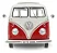 Volkswagen Kombi T1 Samba 1962 Vermelho 1:18 Solido - Imagem 3
