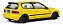 Honda Civic VTI B20 Spoon 1991 Amarelo 1:18 Solido - Imagem 2