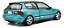 Honda Civic Sir Vti B20 (EG6) 1991 1:18 Solido Verde - Imagem 2