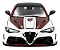 Alfa Romeo Giulia GTA-M 2023 Branco e Vermelho 1:18 Solido - Imagem 3