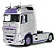 Volvo FH Globetrotter XL 2023 Prata e Roxo 1:24 Solido - Imagem 1