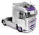 Volvo FH Globetrotter XL 2023 Prata e Roxo 1:24 Solido - Imagem 7