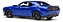 Dodge Challenger R/t Scat Pack 2022 1:18 Autoart Indigo Blue Azul - Imagem 2