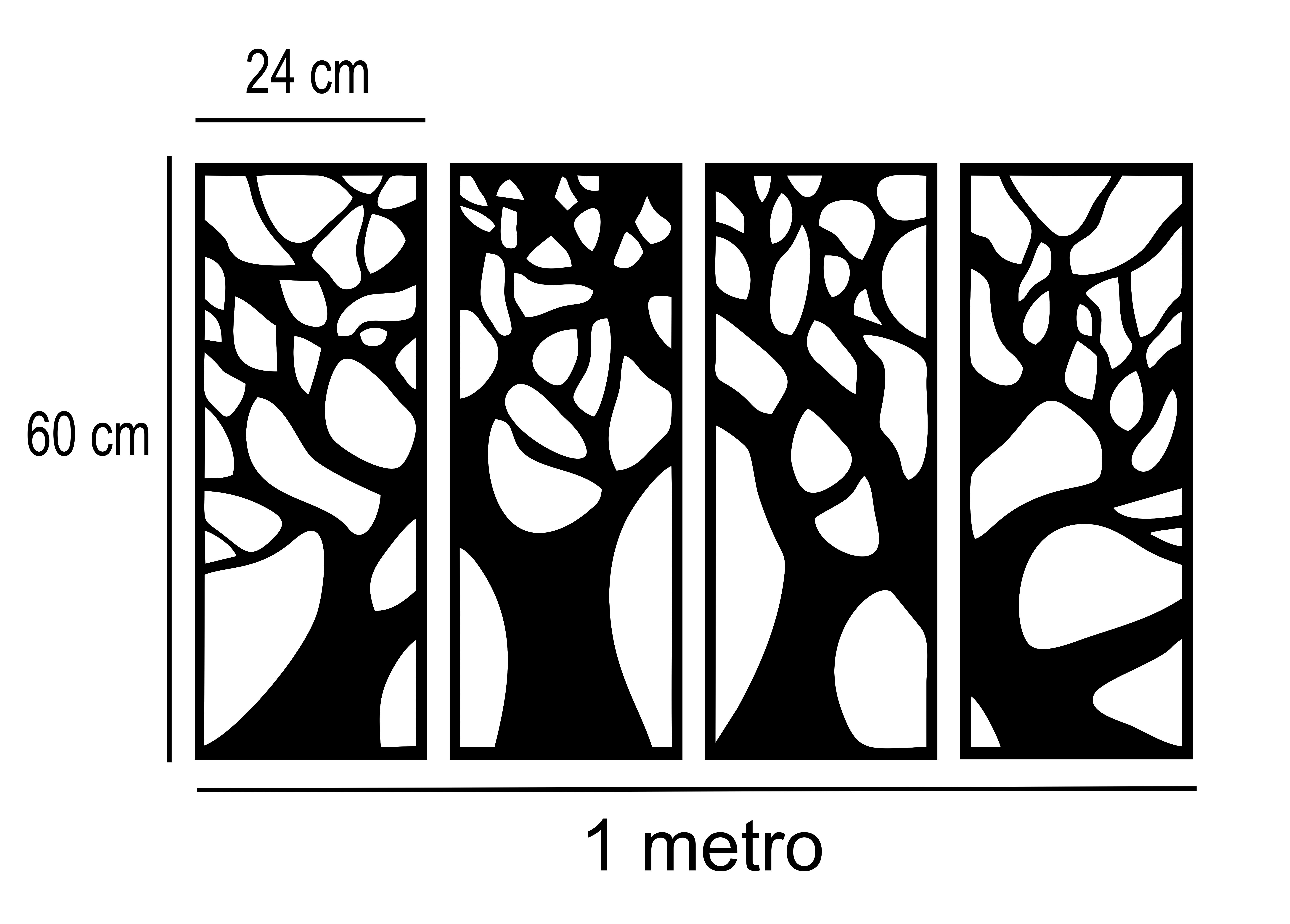 Quadros Vazados Galhos Secos - Imagem 2