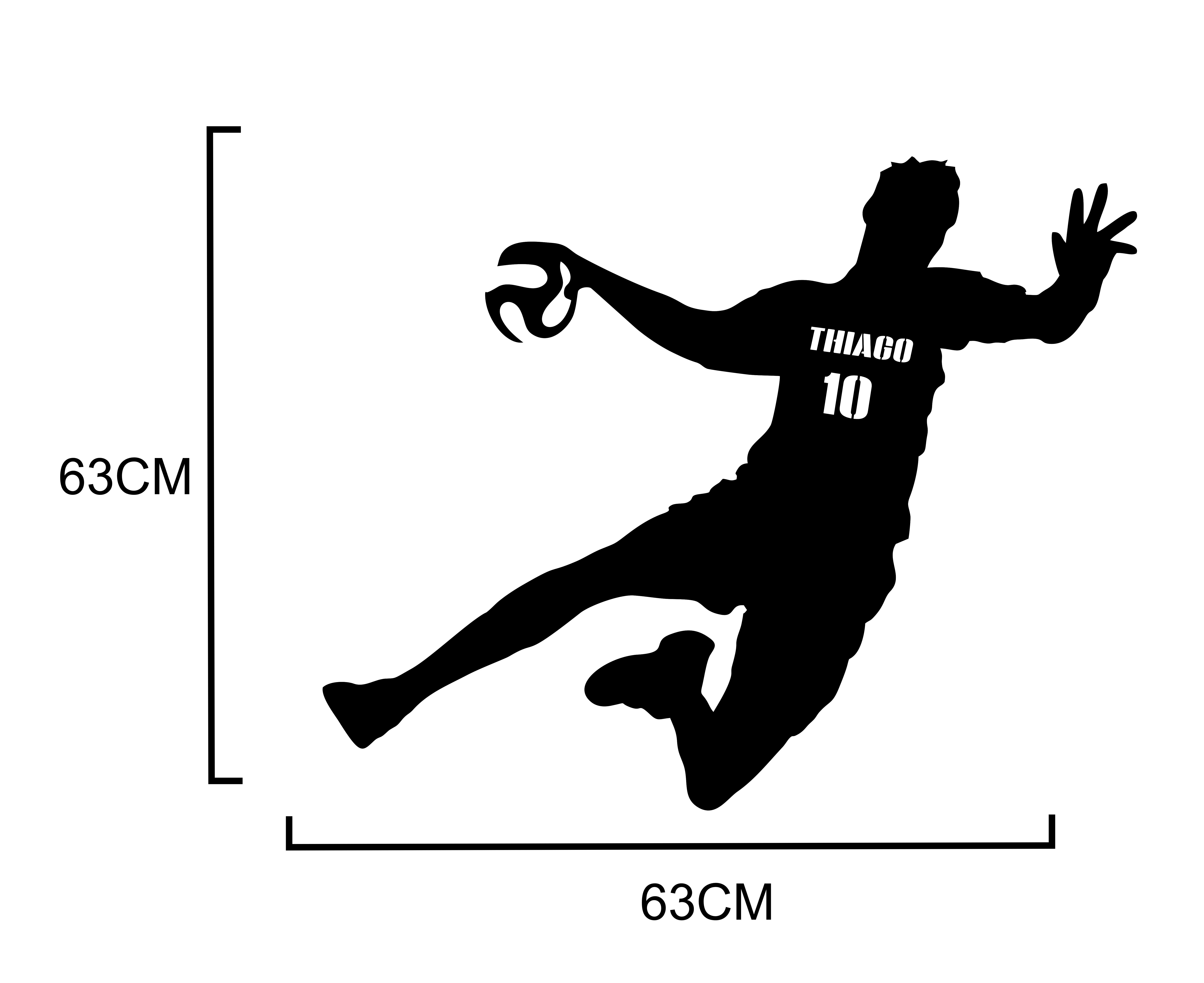 Handebol Arremesso Masculino Nome e Número - Imagem 3