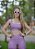 Conjunto Fitness Feminino Básico Fucsia - Imagem 3