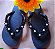 Chinelo Havaianas Top Decorados Preto com perolas branca - Imagem 1