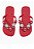 Chinelo havaianas top decorados vermelho com renda - Imagem 2