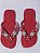 Chinelo havaianas top decorados vermelho com renda - Imagem 1