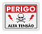 Placa - Perigo Alta Tensão c/ Pictograma - Imagem 1